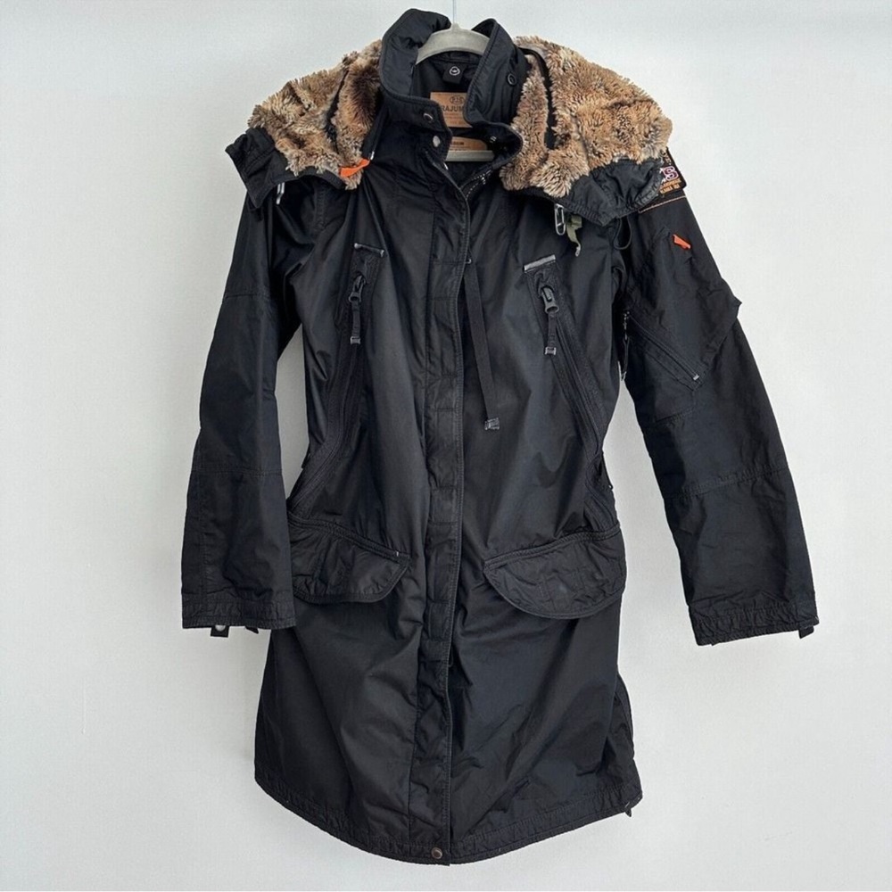 Parajumpers Parka Jacket size M Lightweight 210 Squadron Black